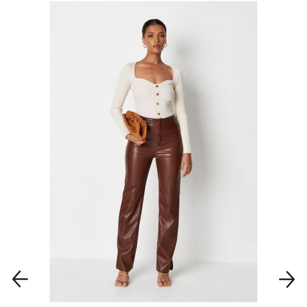 Missguided Faux Leather Trousers